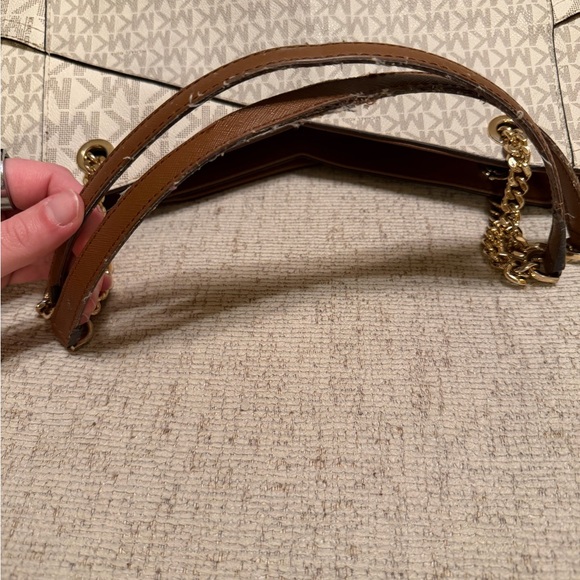 Michael Kors Cream and Gold Shoulder Bag - Picture 15 of 15